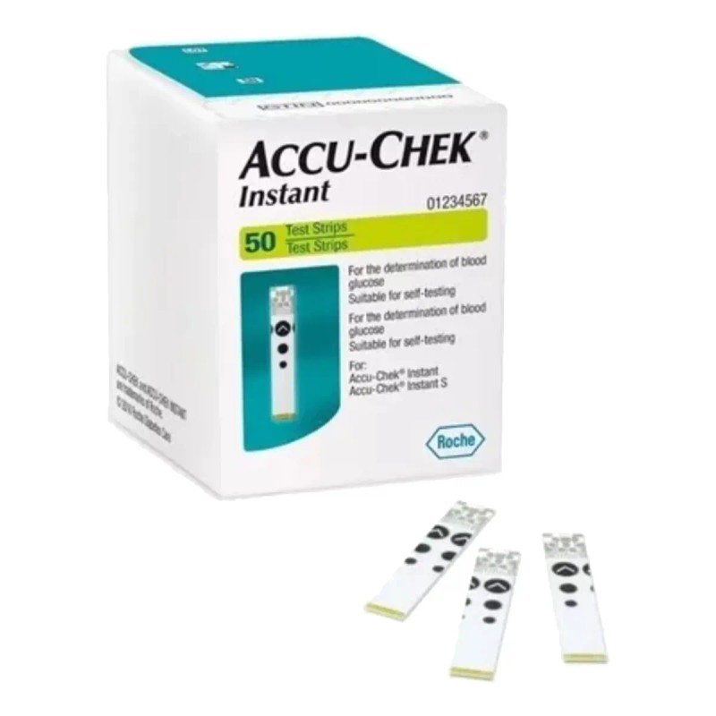 Accu Check Instant Tiras Reactivas De Glucosa 50 Pzas