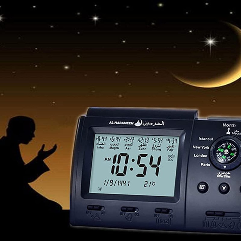 Digital Clock, Automatic Digital Clock Islamic Azan Muslim Prayer Alarm
