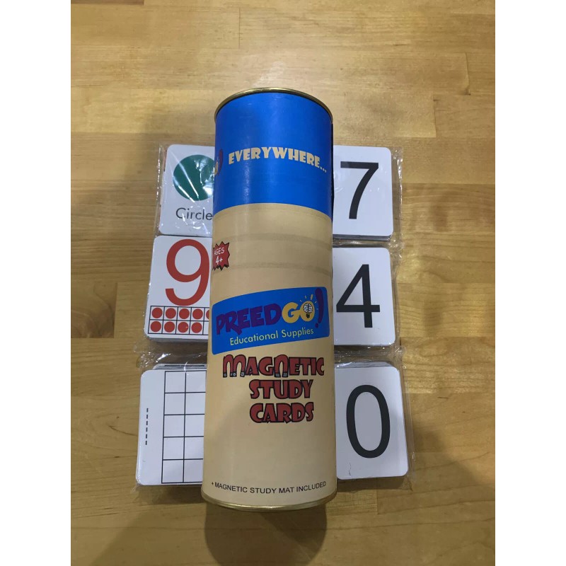 PREEDGO Magnetic Math Study Flash Cards + Shapes (Unlimited Combination)