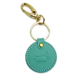Meow cheri Key Chain, Cat Leather, Key Charm, Cute, Made in Japan, Tochigi Leather, Himeji Leather, Stylish, Present, Turquoise