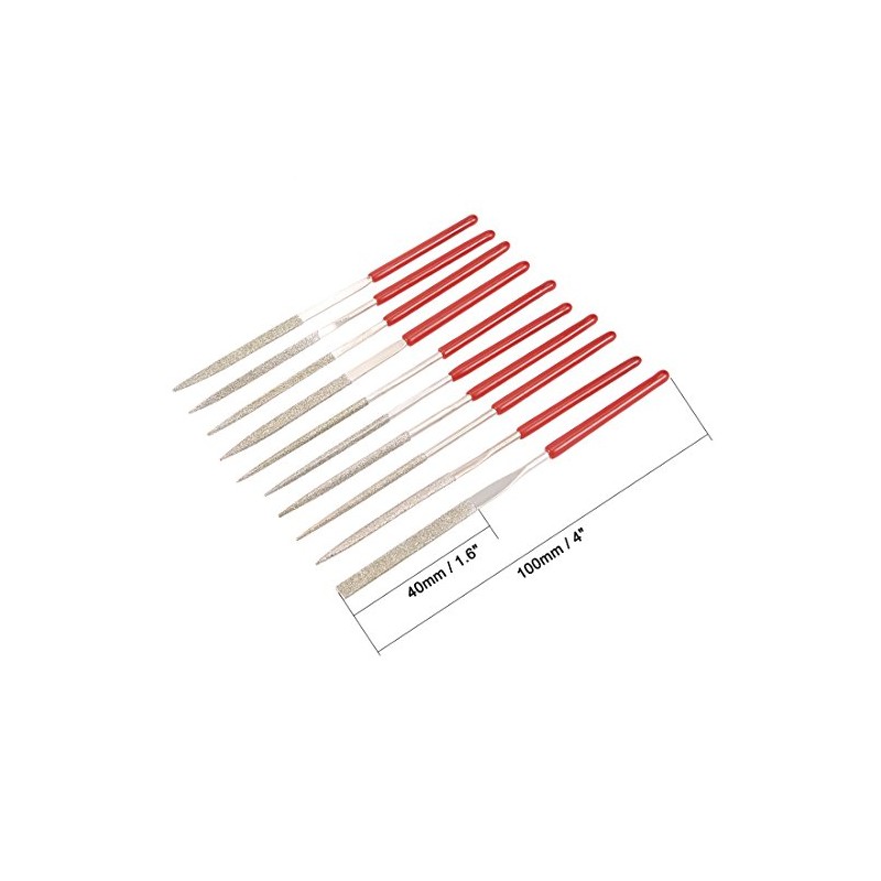 sourcing map 10 Pieces Diamond Needle File Series for Metal