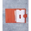 RFID Blocking Soft Orange Leather Credit Card Holder Wallet Popper