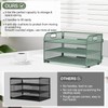 3-Tier Letter Tray Paper Organizer with Handle,Compact Mesh Desk File