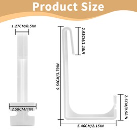 8 PCS RV Side Curtain Hold Down, RV Curtain Clips, Plastic Camping Curtain Track Clips with Screws, RV Curtain Retainer for Inside RV Windows, RV Accessories Hardware