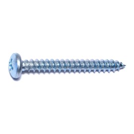 Unbranded #12 x 2" Zinc Plated Steel Phillips Pan Head Sheet Metal Screws (20 pcs.)