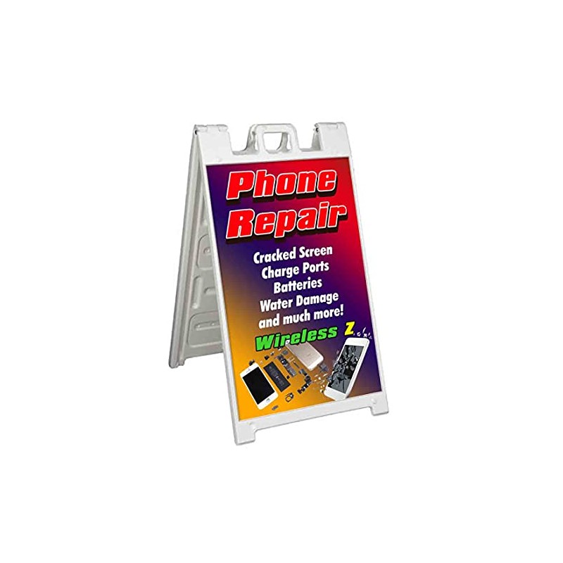 Phone Repair (24" X 36") Standard A-Frame Signicade, Includes Decal