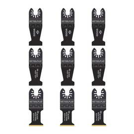 WETOOLPLUS 9 Pack Oscillating Multitool End Cut Blades with Universal Fit System Compatible with Rockwell oscillating Tool Blades RW8981K (Blade Kit, RW8981K)