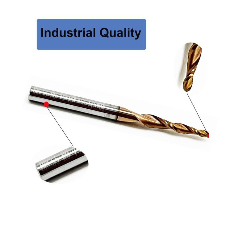 Hwaynct 5Pcs Tapered Ball Nose End Mill Set, 1/8” Shank,
