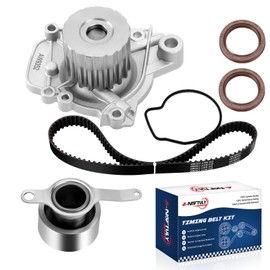 TKH-005 Engine Timing Belt Water Pump Kit for 1996 1997 1998 1999 2000 Honda Civic 1.6, 1996-1997 Civic del Sol, 1.6L L4 SOHC, Replace TKH005 TCKWP224