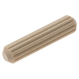 Wood Dowels 300 Pins 15/64" x 1 1/8" ( 6mm x 30mm )300 Pack High Quality Fluted Wooden Dowel Pins in Reusable Jar Chamferred Beveled Edges