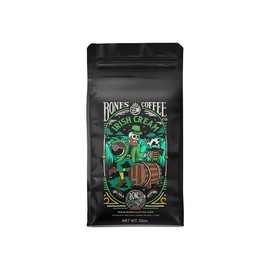 Bones Coffee Company Irish Cream Creamy Nutty Flavored Coffee Beans & Ground Coffee | 12 oz Medium Roast Low Acid Coffee | Coffee Gifts & Beverages (Ground)