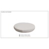 TK Classics Cover for Round Ottoman Cushions 6 inches Thick