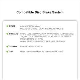 TOP BRAKE 2 Pairs Disc Road Bike Brake Pads for Shimano XTR-M9100,Dura Ace R9170, GRX RX400, BR RS305,405,505,805; Tektro HD-R310/R510,TRP-Hylex Flat Mount