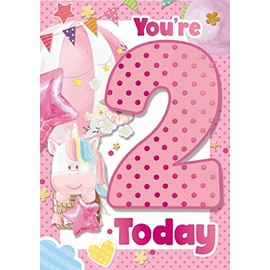 Sensations / Xpress Yourself you're 2 Today Happy Birthday Card for Girl