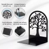 Happyhapi Bookends Metal Book Ends to Hold Books, Tree Decorative