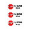 Finoly Stop Pub - Sticker for Letterbox, without Advertising, Letter
