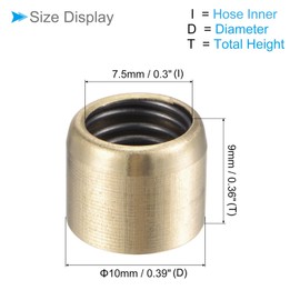 CoCud Brass Push Button Grease Oil Cup, | 10x8mm Male Thread | Brass Ball Oiler Nipple - (Applications: for Lubrication System), 20-Pieces