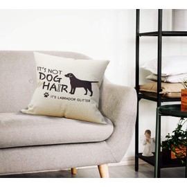 JIMOWANG Labrador Dog Pillow Covers 18 x 18 Inch Decorative Throw Pillow Case for Sofa Couch Bed