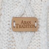 Aran Traditions Womens Ladies Winter Cable Knitted Cream White Fingerless