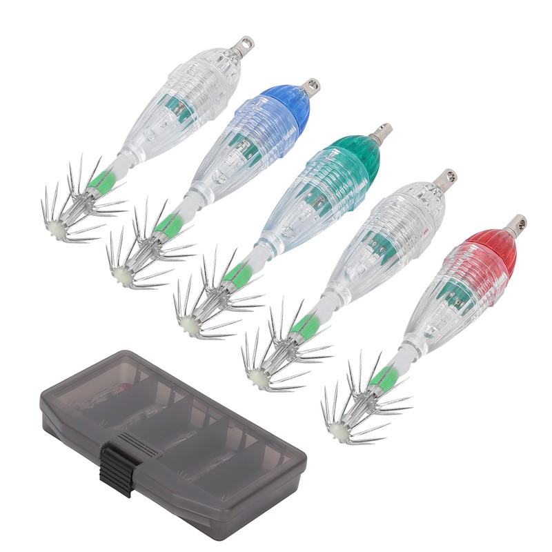 LED Underwater Fishing Lure Light Deep Drop Shape Waterproof Flashing