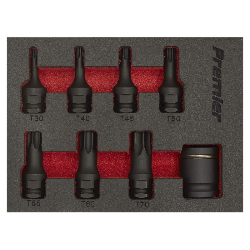 Sealey AK5621 8pc 3/8"Sq Drive TRX-Star* Impact Socket Bit Set