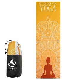 WatDenyFine Yogamatte rutschfest Yoga Handtuch rutschfest Yoga Decke Yogamatte Handtuch mit Aufbewahrungstasche Handtuch Schnelltrocknend Yogatuch für Pilates Hot Yoga Picknick