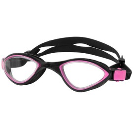 Aqua Speed Swimming Goggles Adjustable Adult Women Swim Goggles for Adults Anti-Fog with UV Protection Black Pink Clear Lens Flex