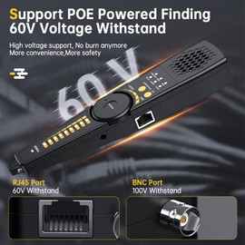 Network Cable Tester RJ45 RJ11 Cable Analyzer Telephone Line Finder Wire Tracker Receiver Networking Tool with LED Light