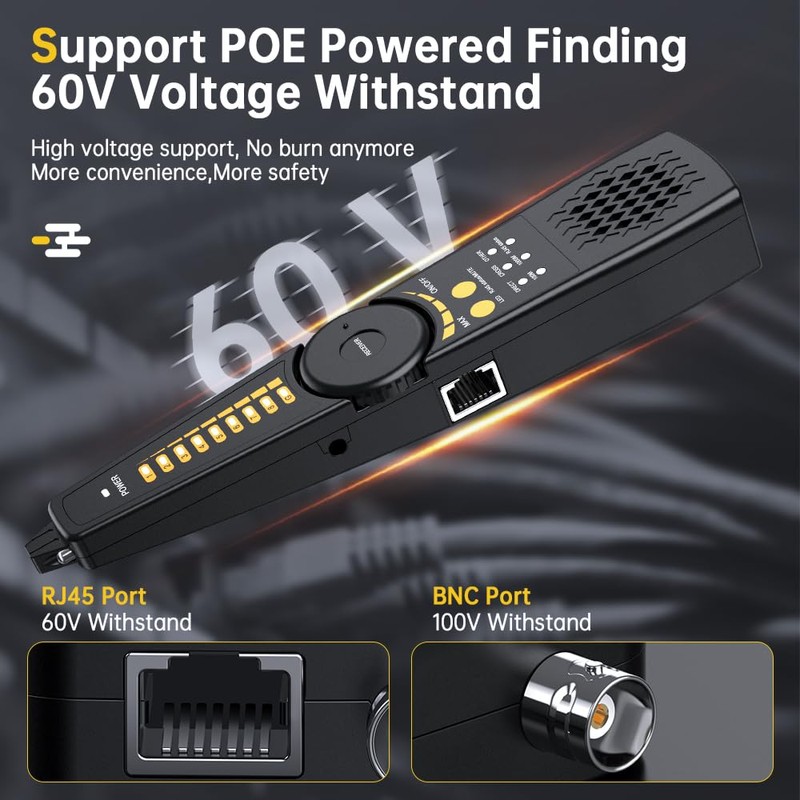 Network Cable Tester RJ45 RJ11 Cable Analyzer Telephone Line Finder