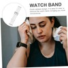 OHPHCALL Adjustable Smartwatch Band Replacement Transparent Watch Strap Buckle Comfortable