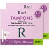 Rael Super Compact Tampons made with Organic Cotton, BPA-Free (36