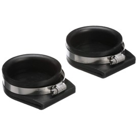 Seachoice Exhaust Guard Covers, Fits 3 in. OD Pipe, Black Rubber with Stainless Steel Hose Clamp