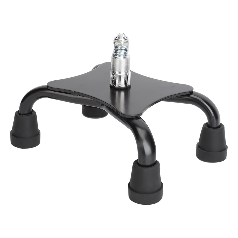 Walking Cane Quad Foot Stainless Steel High Stability Four Point