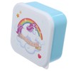 eMKay® Rainbows Unicorn Lunch Box Set of 3 – Stackable Food Storage Containers (250 ml/350 ml/550 ml) | BPA‑Free Polypropylene