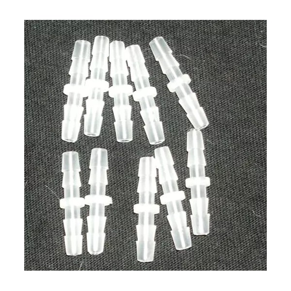Lot of 10 Straight PP Hose Connector fitting for 5/32"