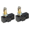 uxcell 2PCS Z-15GQ22-B 1NO + 1NC Panel Mount Roller Plunger