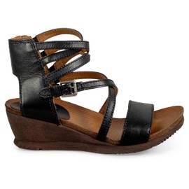Miz Mooz Women's SHAY Sandal, Black, 40 M EU/9 US