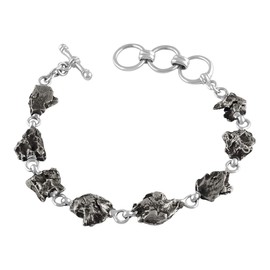 Starborn Creations Sterling Silver Campo del Cielo Meteorite Bracelet