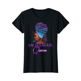 Lush BLM Purple Sagittarius Queen African American November December T-Shirt