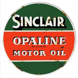 Sinclair Motor Oil Reproduction Vintage Garage Metal Sign 24×24 Round