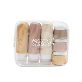 BAGUNEEZ Travel Bottle, Shampoo Bottle for Travel, Apricot