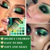 15 Colors Green Eyeshadow Palette Highly Pigmented Matte Eyeshadow Makeup