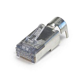 Platinum Tools Ezex44 Shielded RJ45 External Ground Connector 100/Bag Accessory Box (105028)