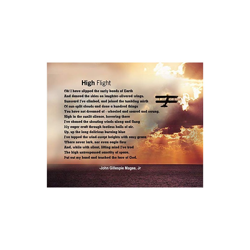 John Gillespie Magee, Jr High Flight Poster, Print, Picture or