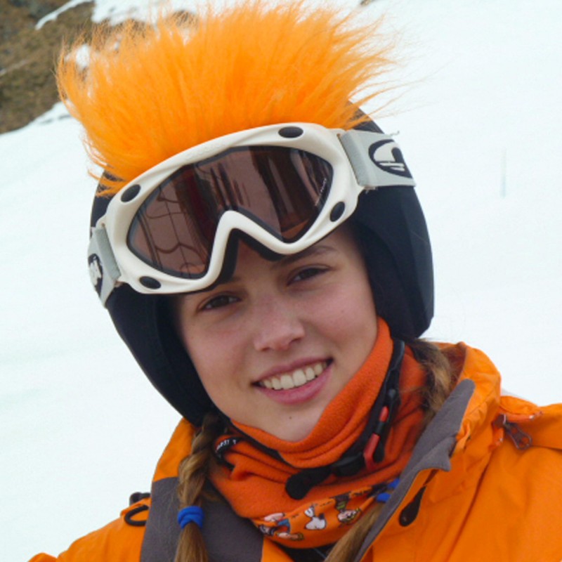 COOLCASC Orange Hair Multisport Helmet Cover