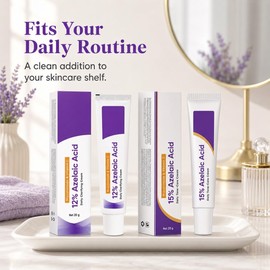 Crema de Ácido Azelaico con Niacinamida y Vitamina C 12%/15% para el Rostro,20g，12% Azelaic Acid