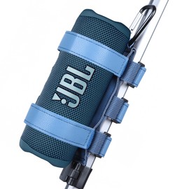 Lebakort Portable Speaker Mount for 7-12 inches Bluetooth Wireless Speakers for Golf Cart Railing Bike Boat Outdoor Adjustable Strap (Blue)