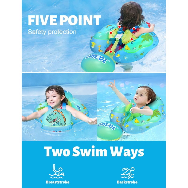 LAYCOL Baby Swimming Float Inflatable Baby Pool Float Ring with