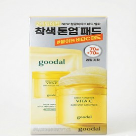 Goodal Green Tangerine Vita C Blemish Care Pad Alpha 70 sheets (+70 refills) 320ml 1 set / 구달 청귤 비타C 잡티케어 패드 알파 70매 (+70매 리필) 320ml 1세트