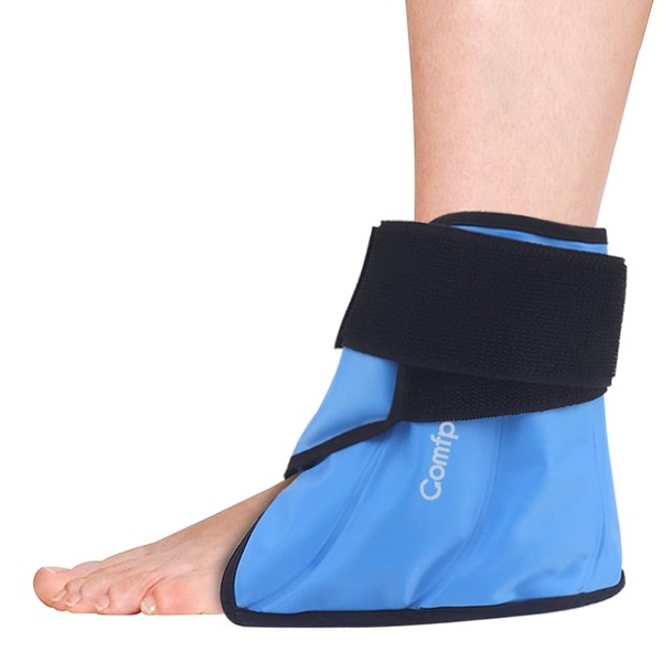 Comfpack Heel Ice Pack for Plantar Fasciitis, Reusable Hot Cold Therapy Foot Ankle Wrap Achilles Tendonitis, Sprain, Swelling, Pain, Sports Injuries